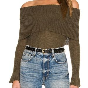 Lovers + Friends - Azure Mohair Off Shoulder Sweater (Sold Out Online)
